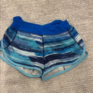 Blue and white ivivva shorts